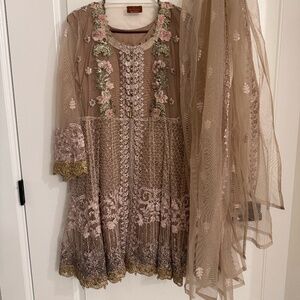 Light Pink Pakistani 3 Piece Dress New